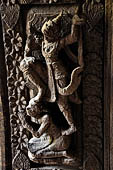 Myanmar - Mandalay, Shwenandaw Kyaung (the Golden Palace) a wonderful example of the Burmese unique teak architecture and wood-carving art. 